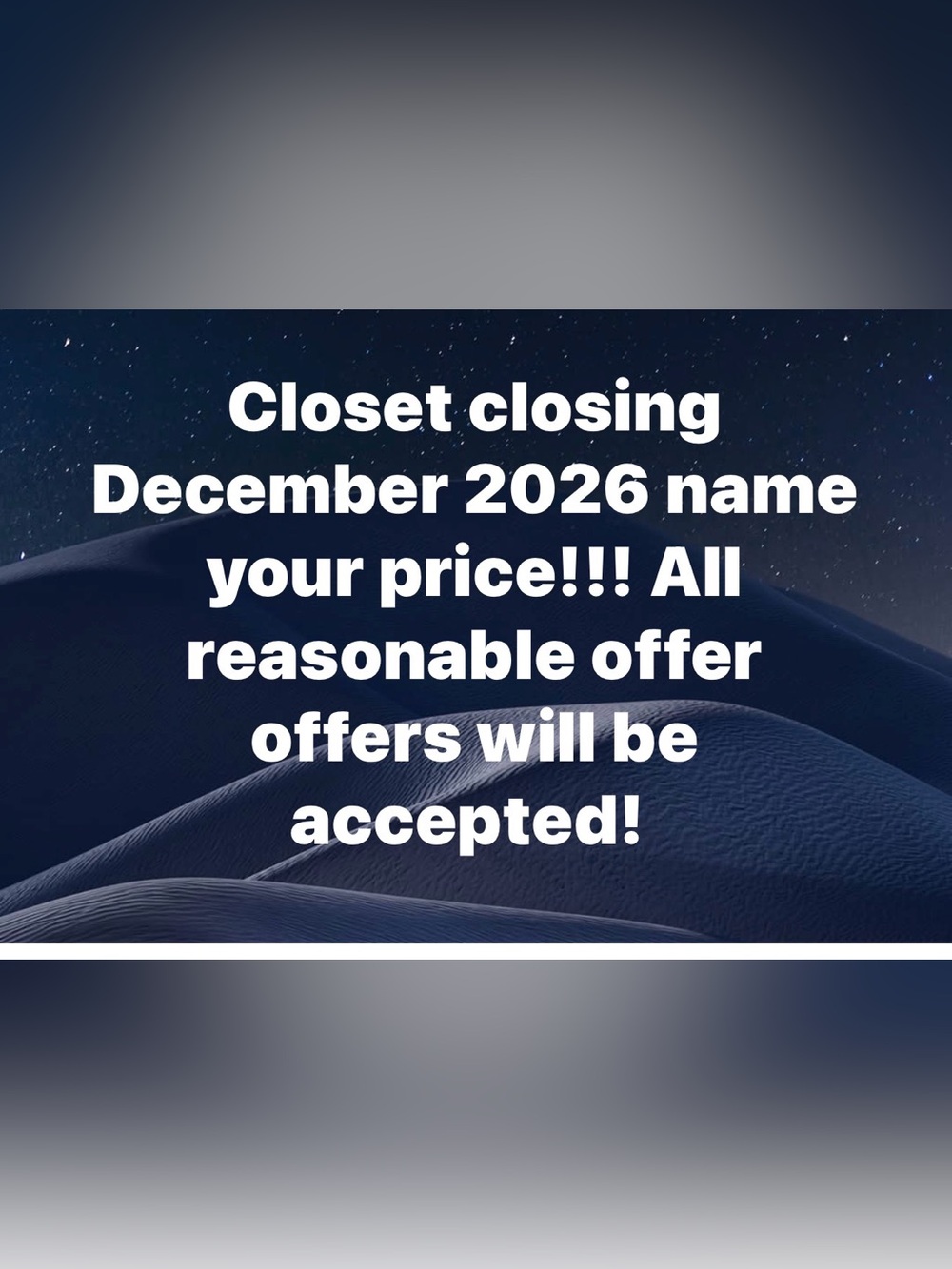 Closet Closing Sale Announcement